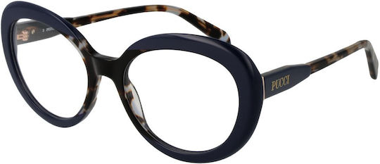 Emilio Pucci Plastic Eyeglass Frame Navy Blue EP5232 055