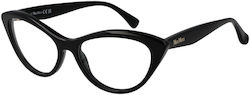 Max Mara Women's Acetate Skeleton Structure Cat Eye Black Max Mara Women's Acetate Skeleton Structure Cat Eye Black