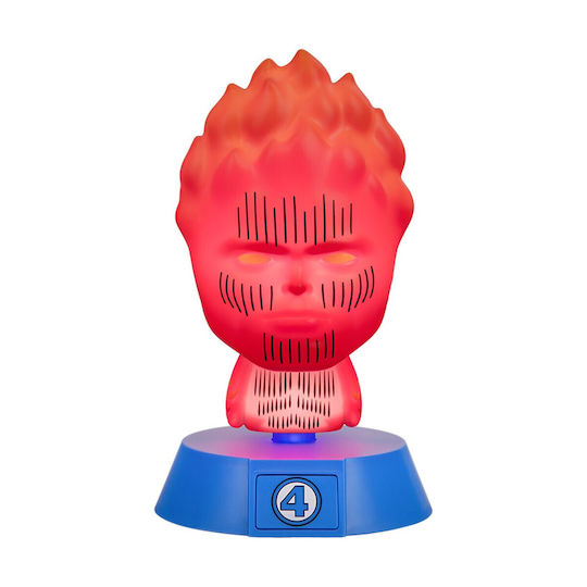 Paladone Icons Marvel Fantastic 4 Human Torch Table Lamp Pp14788mu