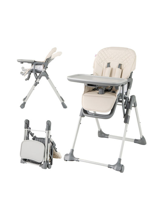 Costway Foldable Baby Highchair Beige