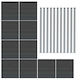 Gartenzaunmaterial aus WPC 1Stück Gray