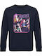 Kids Sweatshirt French Navy Kpop Demon Hunters Huntrix, I'm Done Hiding