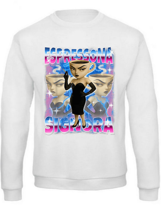 Gildan Детски Суичър White