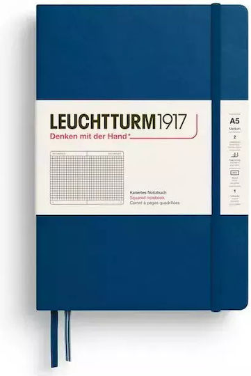 Leuchtturm1917 L Notebook Hc Σημειωματάριο A5 Καρέ με Σκληρό Εξώφυλλο Μπλε