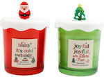 Atmosphera Christmas Glass Candle Xmas 10x9cm