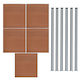 Gartenzaunmaterial aus WPC 1Stück Brown