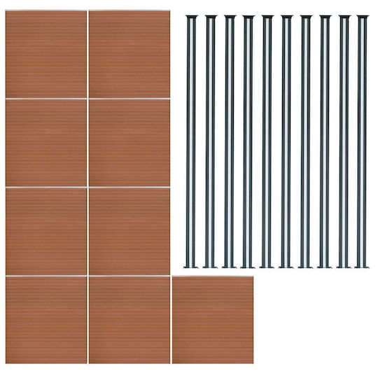 Garden Fencing Material 1pcs Brown