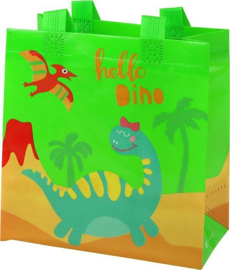 Lean Toys Τσάντα για Δώρο με Θέμα "Δεινόσαυροι" Πράσινη 23x11x21.5εκ.