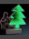 cu lumină LED Decorațiune de Crăciun Plastic Braduleț 20cm. Baterie Verde
