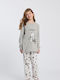 Crazy Farm Kids Nightwear Winter Cotton Gray