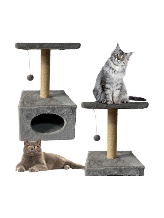 Lean Toys Kratzbaum Gray 31x31x56cm