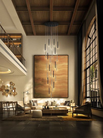 Varas Pendant Light Gold 90cm