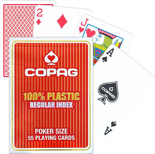 Copag Poker Size Regular Face Red Color