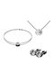 Swarovski Комплект с Колие & Обеци от Месинг с Камъни и Перли