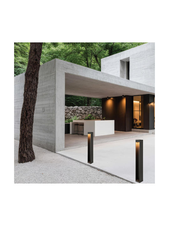 Zambelis Lights Outdoor Floor Lamp Small Post LED 12W IP65 Gray