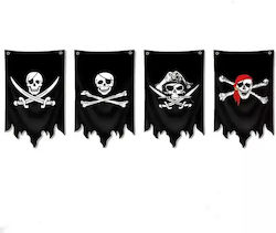 Σετ 4 Πειρατικές Σημαίες Pirate Flags Banner Κρανίο Σπαθιά Κόκαλα Pfb40 Oem