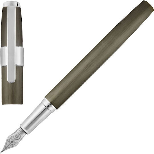 Cerruti Calligraphy Fountain Pen Green with Green Ink