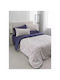 Vesta Home Sheet Sets King Size with Elastic 240x270+35cm. Lorena-1 Kaφe 4pcs