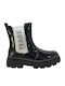 Kids Boots from Patent Leather with Zipper Black