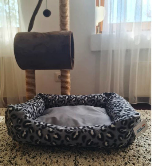 Poof Pat Pentru Pisici Gri Leopard 48*64*18 Poof-2