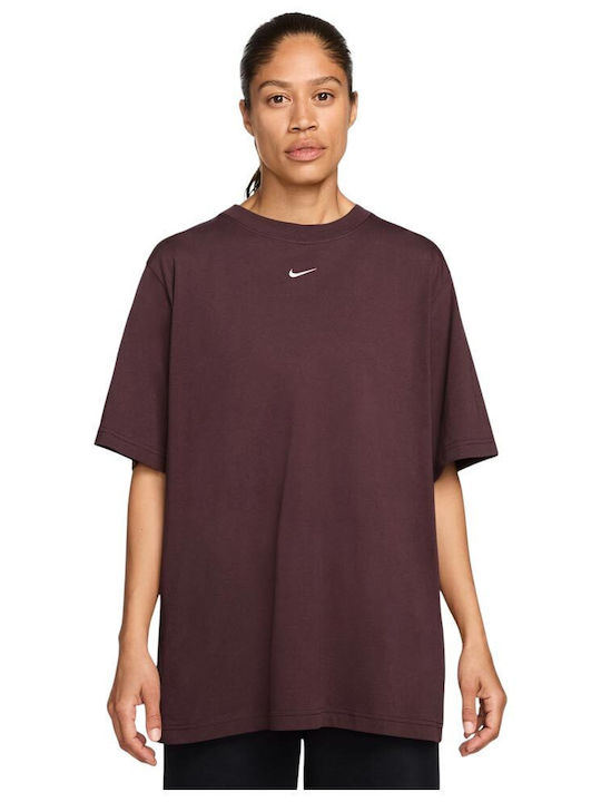 Nike Sportswear Essential Damen T-Shirt Burgund...