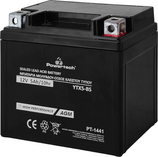 Powertech Μπαταρία UPS με Χωρητικότητα 5Ah και Τάση 12V PT-1441 1τμχ