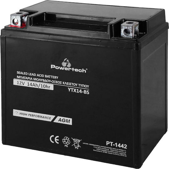 Powertech Μπαταρία UPS με Χωρητικότητα 14Ah και Τάση 12V PT-1442 1τμχ