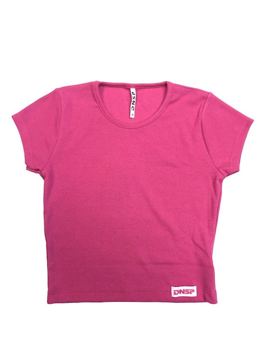 Dansport Дамска Crop Тениска Фуксия