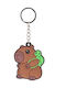 Μπρελόκ Pvc Capybara Σακίδιο Χελωνάκι 5cm