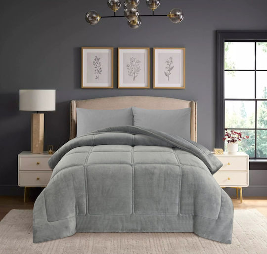 Liolios Home Duvet Cover Single 170x240cm Napoli Grey