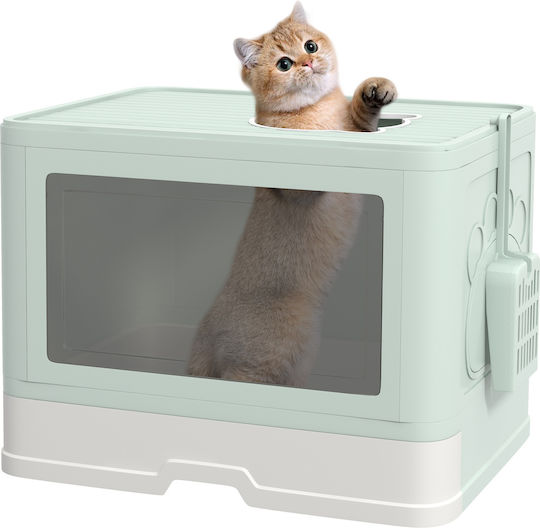 Pawhut Cat Toilet Closed Green