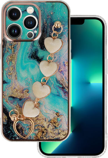 Umschlag Rückseite Silikon / Kunststoff Blau (iPhone 13 Pro)