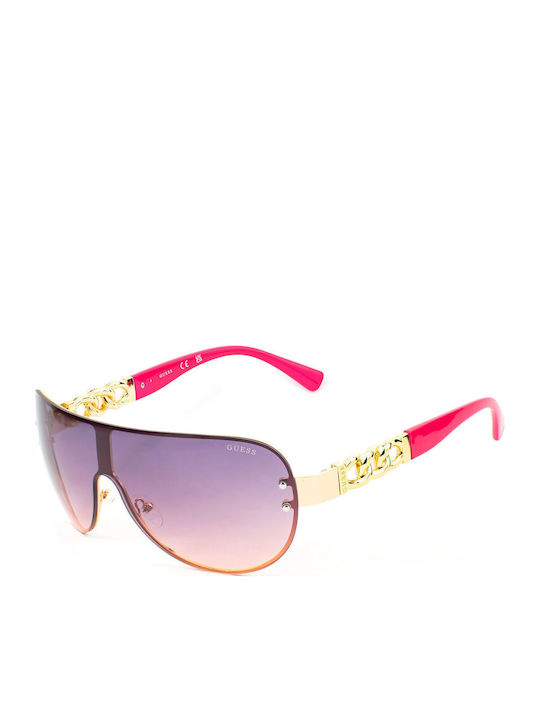 Guess Women's Sunglasses with Gold Metal Frame ...