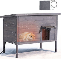 Vevor Căsuță Pentru Câine Din Lemn Gri 87x53.5x69cm