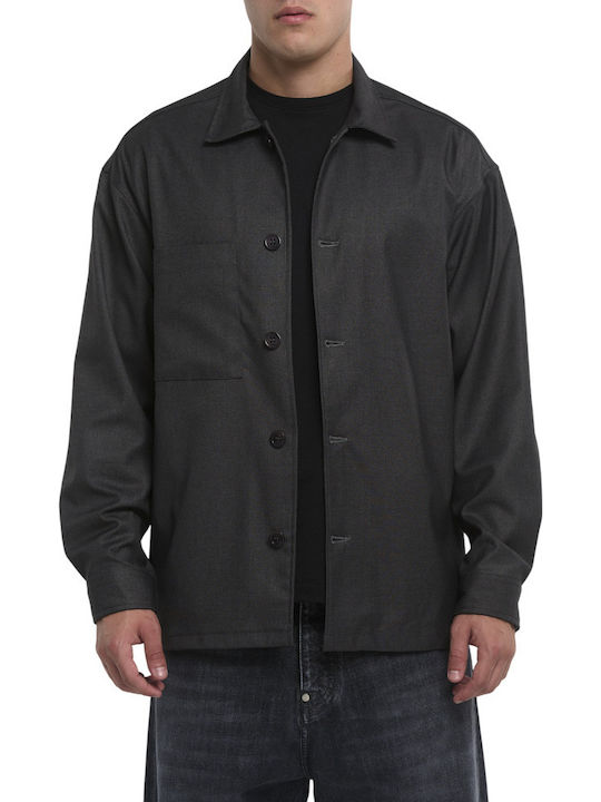 Μακρυμάνικo Τζιν Overshirt Γκρι