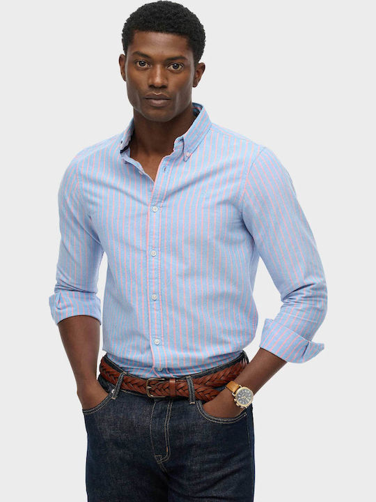 Superdry Oxford Μακρυμάνικo Βαμβακερό Πουκάμισο...