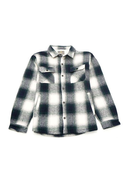 Дълъг Ръкав Overshirt Зелен/Син