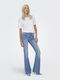 Women's Jean Trousers Flared Light Blue - Blue