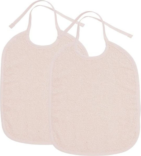 Meyco Σαλιάρα από 100% Βαμβάκι με Κορδόνι Soft Pink 2τμχ