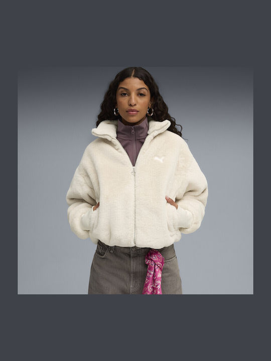 PUMA Women's Short Lifestyle Jacket for Winter Beige 632169-87