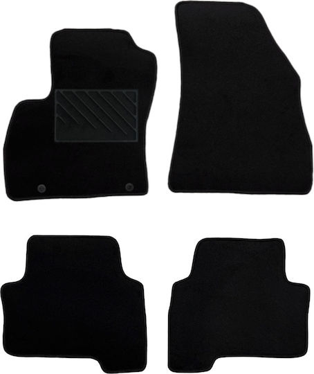Car Carpet Mats Medium Quality Black Compatible Fiat Qubo Set of 4