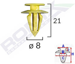 Clipsuri Tapițerie Vw Ford Seat Set 10 Bucăți Romix C30847