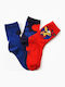 Superheroes Kids' Socks Red 3 Pairs