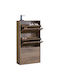Brantley Wooden Shoe Organizer Beige 60x24x116cm