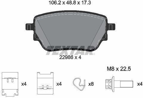 Textar 2298601 Brake Pad Set Disc Brake