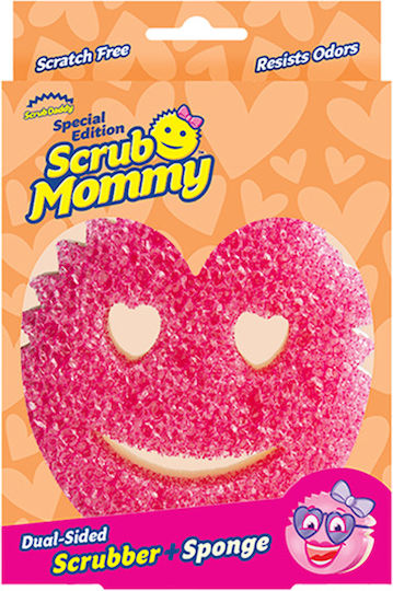 Σφουγγάρι Scrub Daddy Scrub Mommy Heart Dual-sided Scrubber & Sponge Special Edition Pink Yellow