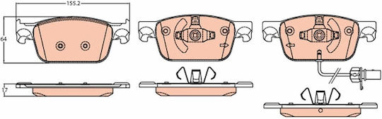 Trw Brake Pad Set Disc Brake Gdb2127
