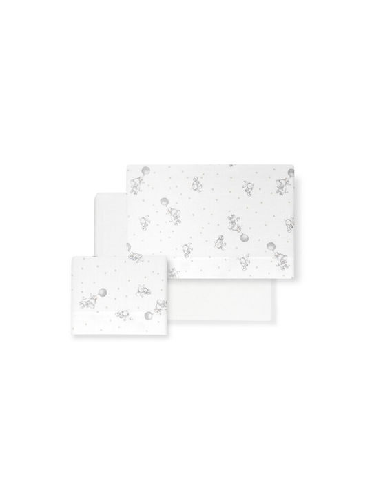 Interbaby Baby Sheets Set Crib Flannel White