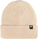 4F Beanie Γυναικείος Σκούφος Πλεκτός σε Μπεζ χρώμα