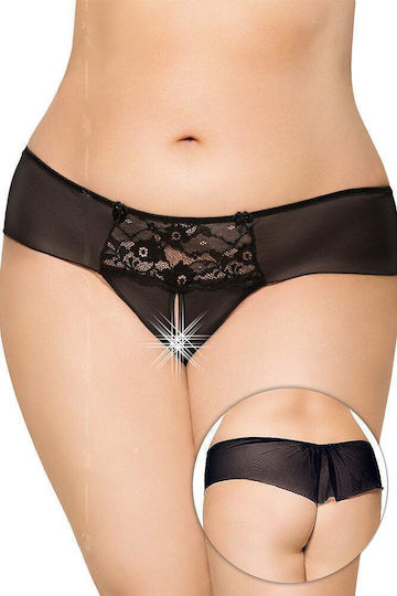 Damen Unterwäsche Großes Größe Schwarzes Luftiges Mesh Sfl2433-b